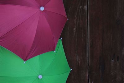 Close-up of multi colored umbrella