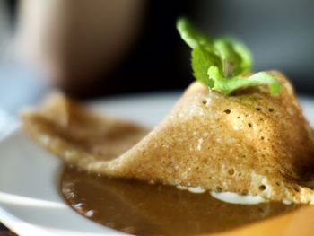 Close-up of served food