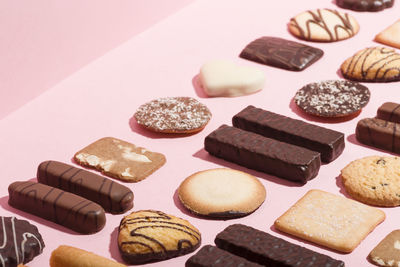 Close-up of cookies on table