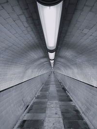 Rear view of man walking on walkway