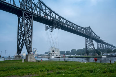 The rendsburg high bridge by friedrich voss, over kielercanal, germany