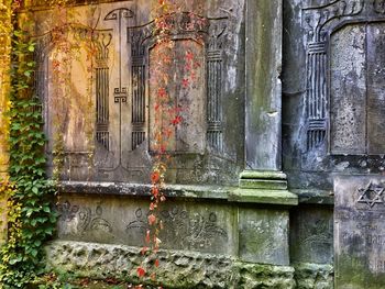 Old weathered wall of building