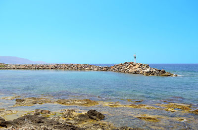 Sissi harbour entrance in crete the largest and most populated of the greek islands