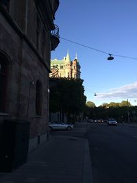 City street against sky