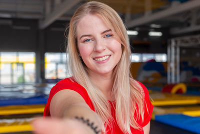 Portrait of smiling young woman