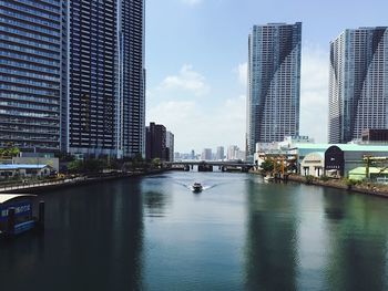 City skyline with waterfront