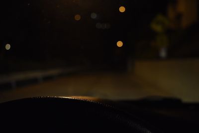 Defocused image of illuminated lights