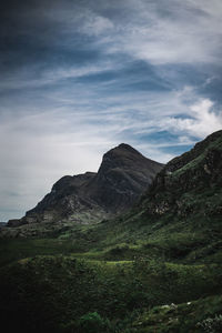 Scenic view of mountain against sky