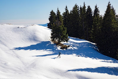 Scenic view of snowcapped mountain against sky