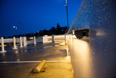 Illuminated built structure at night