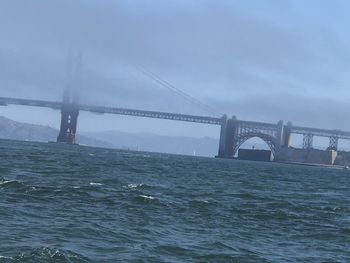 Suspension bridge over sea