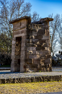 Low angle view of historical building