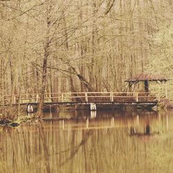 Reflection of built structure in water