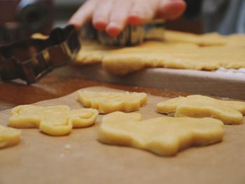 Close-up of cookies on table