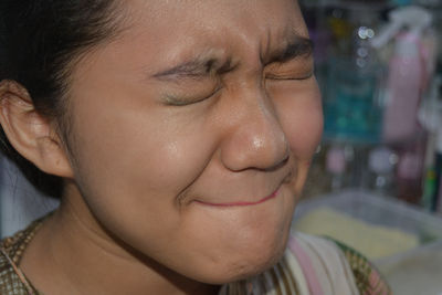 Close-up portrait of a smiling woman