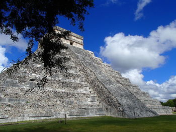 Low angle view of built structure against sky