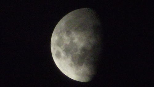 Low angle view of moon in sky