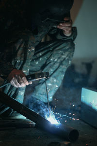 Man working on stage