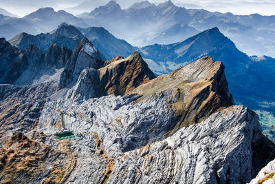 Panoramic view of rocky mountains against sky