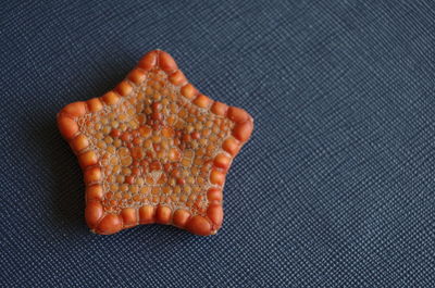 High angle view of orange against white background