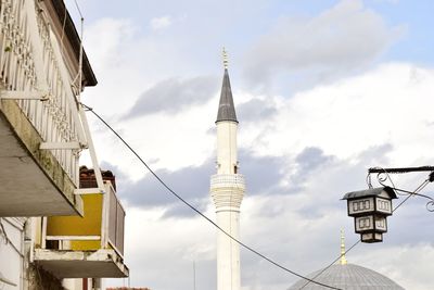 Low angle view of buildings against sky