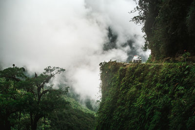 Mountains during foggy weather