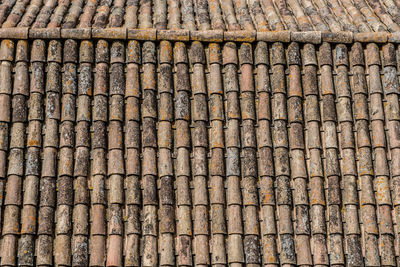 Roof with ancient tiles