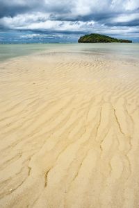 Scenic view of sandy beach