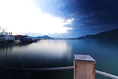 Pier over sea against sky