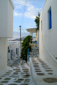 Street amidst houses