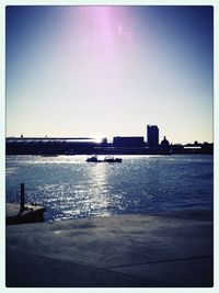 View of sea against clear sky