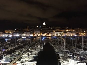 Illuminated city at night