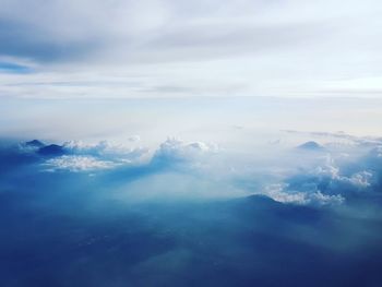 Aerial view of sea against sky