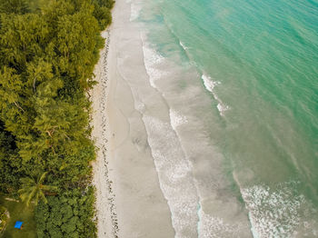 Scenic view of sea, praslin seychelles tropical island 
