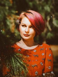 Portrait of beautiful young woman