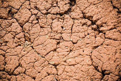 Full frame shot of cracked land