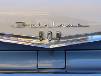 Close-up of vintage car