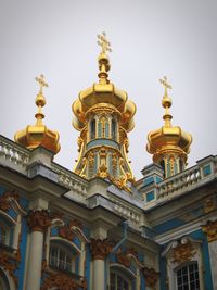 Low angle view of historical building against clear sky