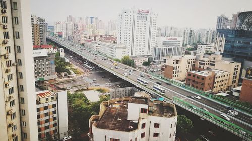 High angle view of cityscape