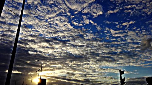 Low angle view of sky at sunset