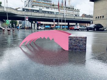 Wet street in rainy season