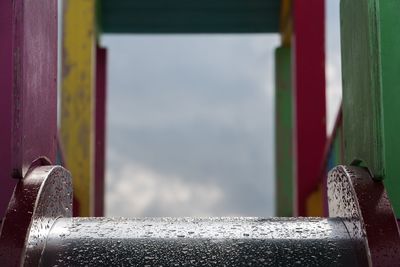 Close-up of wet window