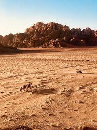 Scenic view of desert against sky