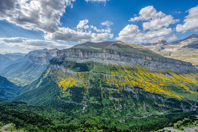 The imposing ordesa valley in the spanish pyrenees