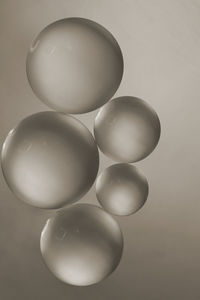 High angle view of eggs on table