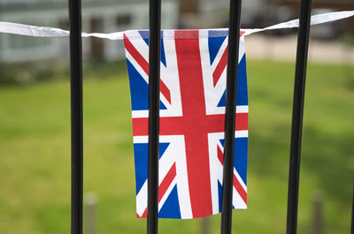 Close-up of flag against blurred background