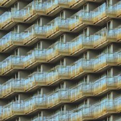 Low angle view of building with balconies