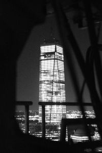 Reflection of building in water