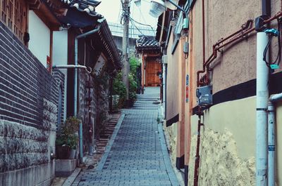 Steps amidst buildings