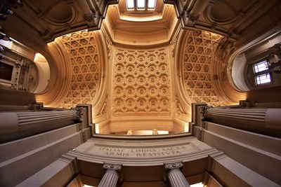 Low angle view of ceiling